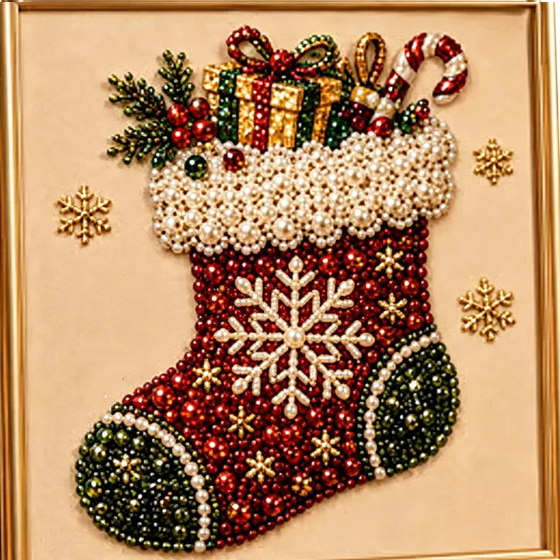 🎄 Karácsonyi Gyöngy és Strassz Festőkészlet – Kézműves DIY Foglalkozás Gyerekeknek és Felnőtteknek