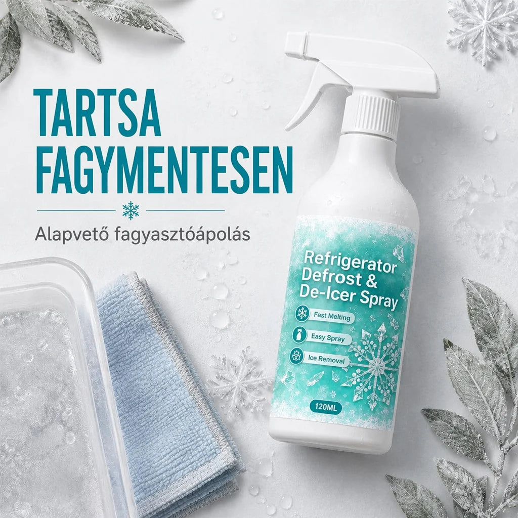 【🧊💨🔥】Gyorsan ható hűtőszekrény-jégoldó spray