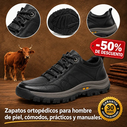 🎁Último día para un 50% de descuento, ¡no te lo pierdas!⏰Hecho de piel de becerro australiana🐂Soporte para el pie: alivia el dolor de pies✅Impermeable y antideslizante, cómodo para caminar.