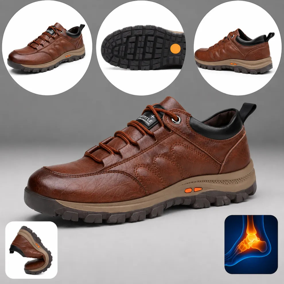 🎁Oferta por tiempo limitado: 50% de descuento🔴Zapatos de cuero genuino de alta calidad🦶Alivian el dolor de pies y la fascitis plantar - Impermeables y antideslizantes✅Disponibles en varias tallas