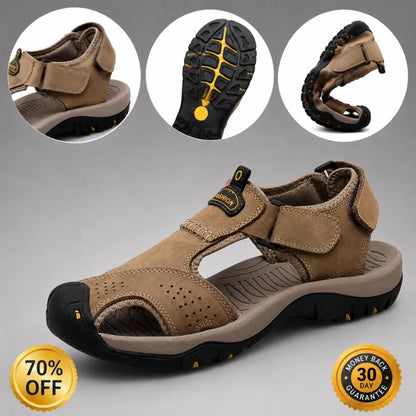 Bstoora|【⏰Nuevas sandalias para hombre, ¡50% de descuento hoy!】 Fabricadas en piel de vacuno de primera calidad, estas sandalias son cómodas, transpirables y alivian la fatiga del pie. Una opción ideal para el verano.