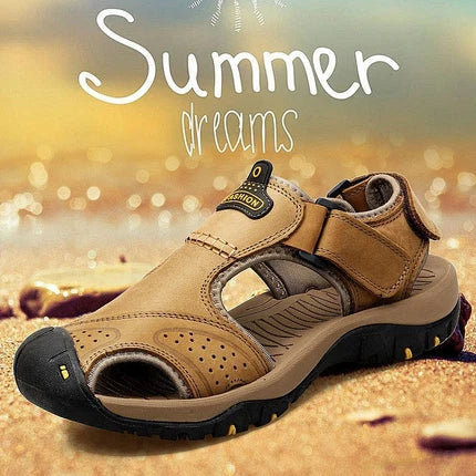 Bstoora|【⏰Nuevas sandalias para hombre, ¡50% de descuento hoy!】 Fabricadas en piel de vacuno de primera calidad, estas sandalias son cómodas, transpirables y alivian la fatiga del pie. Una opción ideal para el verano.