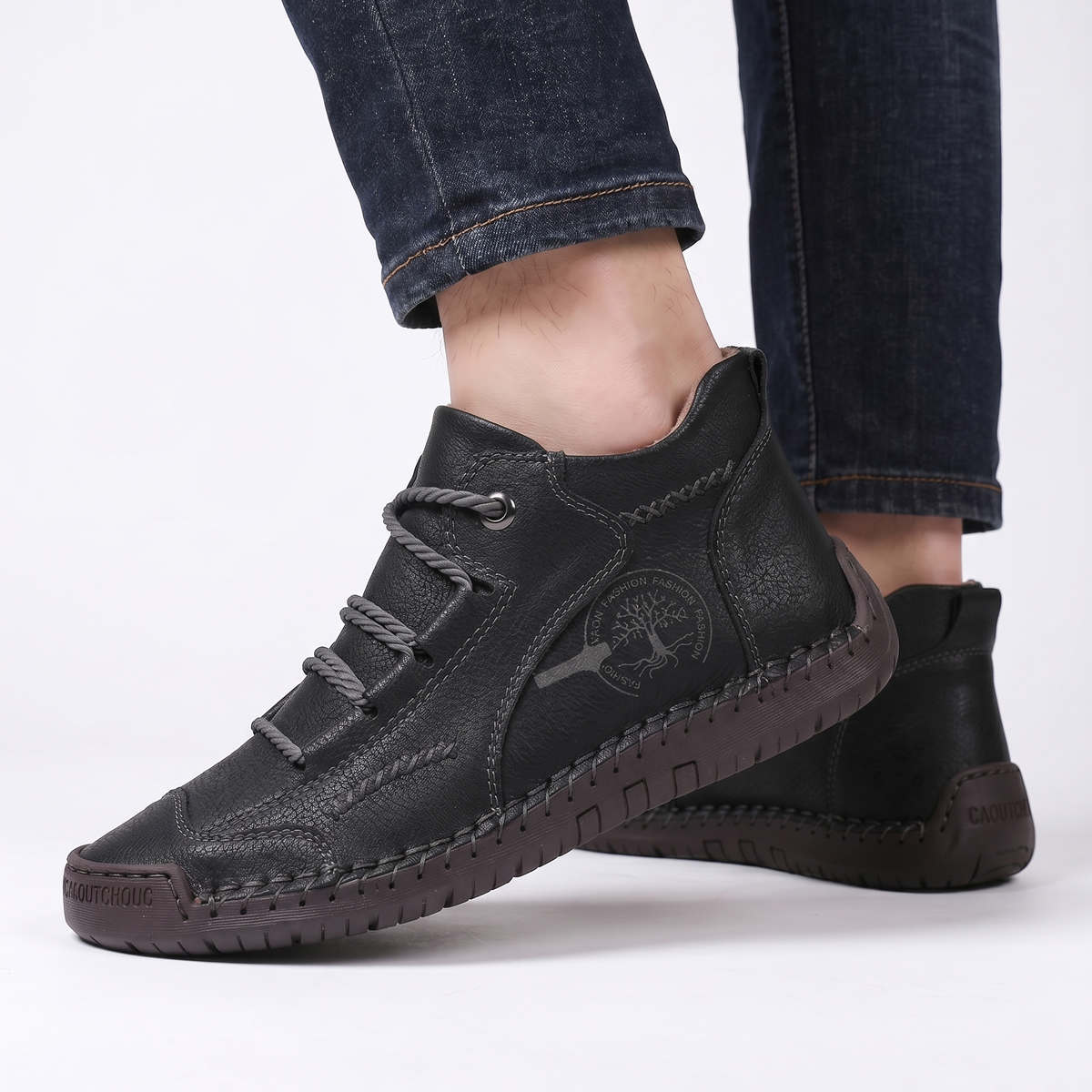 🔥 50% OFF | Zapatos de Piel de Becerro Premium: Soporte de Arco, Impermeables y Antideslizantes. ¡Camina sin esfuerzo!