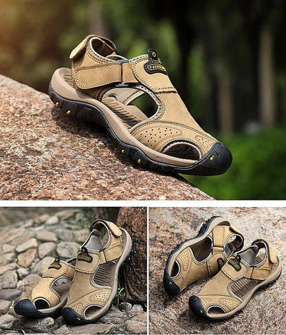 Bstoora|【⏰Nuevas sandalias para hombre, ¡50% de descuento hoy!】 Fabricadas en piel de vacuno de primera calidad, estas sandalias son cómodas, transpirables y alivian la fatiga del pie. Una opción ideal para el verano.