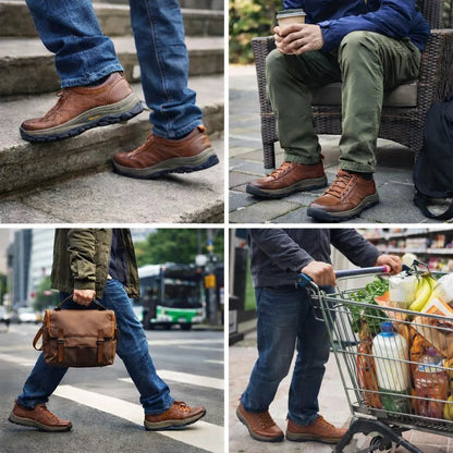 🎁Oferta por tiempo limitado: 50% de descuento🔴Zapatos de cuero genuino de alta calidad🦶Alivian el dolor de pies y la fascitis plantar - Impermeables y antideslizantes✅Disponibles en varias tallas