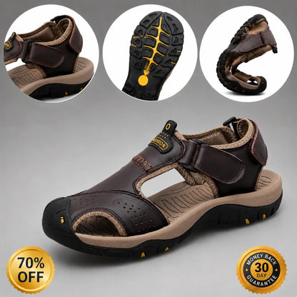 Bstoora|【⏰Nuevas sandalias para hombre, ¡50% de descuento hoy!】 Fabricadas en piel de vacuno de primera calidad, estas sandalias son cómodas, transpirables y alivian la fatiga del pie. Una opción ideal para el verano.