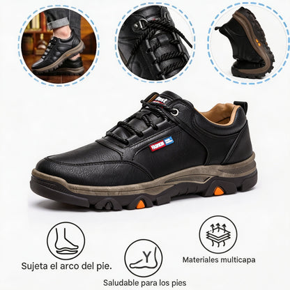 【⏰¡Hoy a mitad de precio! ⚡】Zapatos de piel española hechos a mano | Elegantes y refinados | Cómodos y transpirables | Alivian el dolor de pies | Acompañan al hombre en cada paso