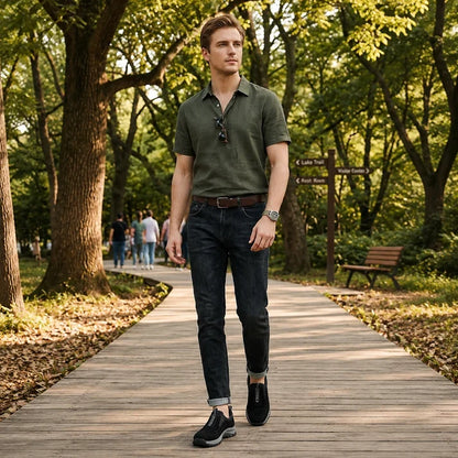 🎁 Zapatillas de senderismo ortopédicas de moda — Ante cosido a mano 👟 Impermeables y antideslizantes ✅ Soporte para el arco del pie — Caminar cómodamente.