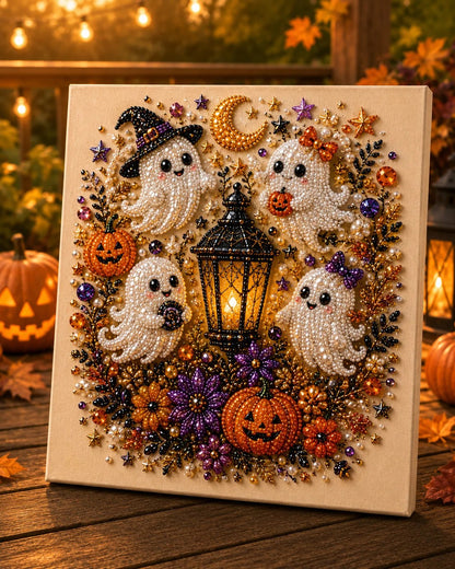 🎃 Halloween Gyöngy Mozaik DIY Készlet – Illeszd és helyezd el a gyöngyöket, festési tudás nem szükséges!