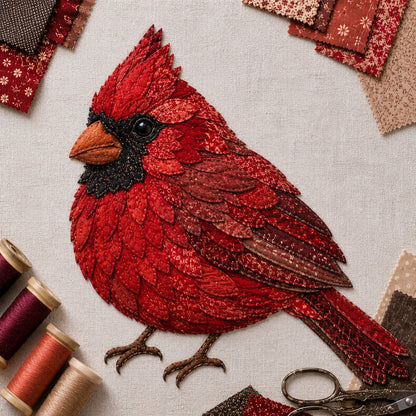 3D Patchwork Madár DIY Kézműves Készlet – Szövetből Készült Élő Madár Alkotás