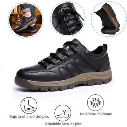 【⏰¡Hoy a mitad de precio! ⚡】Zapatos de piel española hechos a mano | Elegantes y refinados | Cómodos y transpirables | Alivian el dolor de pies | Acompañan al hombre en cada paso