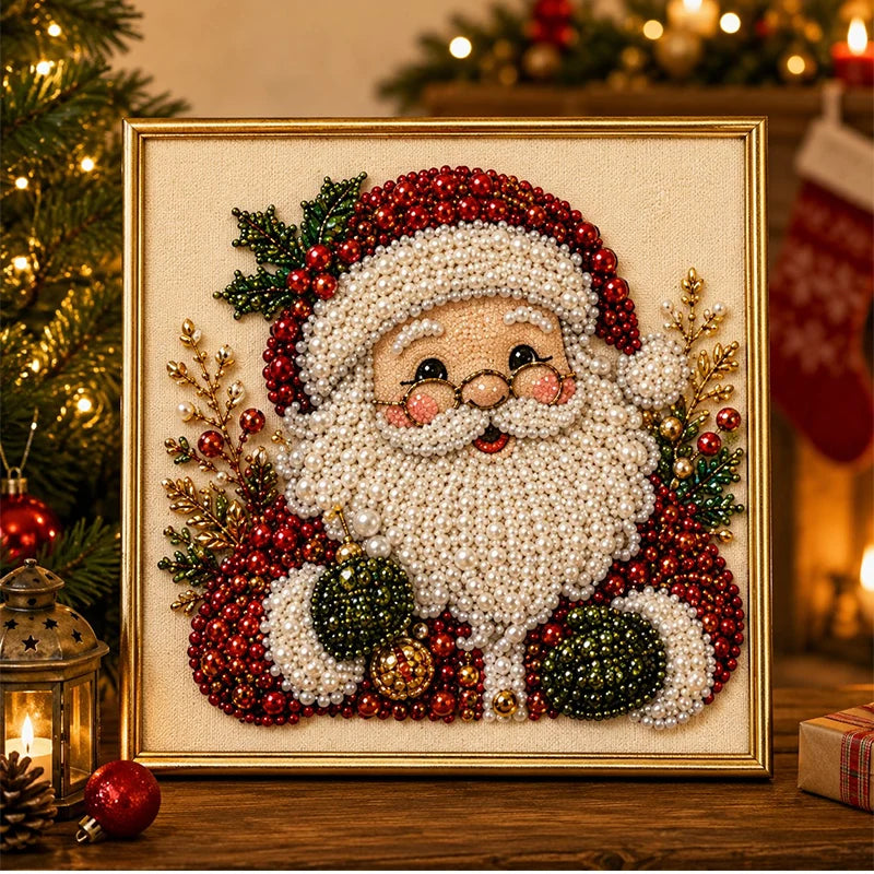 🎄 Karácsonyi Gyöngy és Strassz Festőkészlet – Kézműves DIY Foglalkozás Gyerekeknek és Felnőtteknek