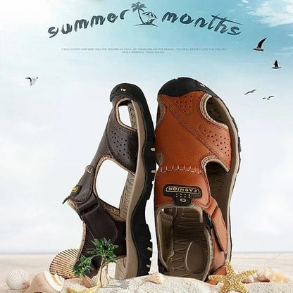 Bstoora|【⏰Nuevas sandalias para hombre, ¡50% de descuento hoy!】 Fabricadas en piel de vacuno de primera calidad, estas sandalias son cómodas, transpirables y alivian la fatiga del pie. Una opción ideal para el verano.