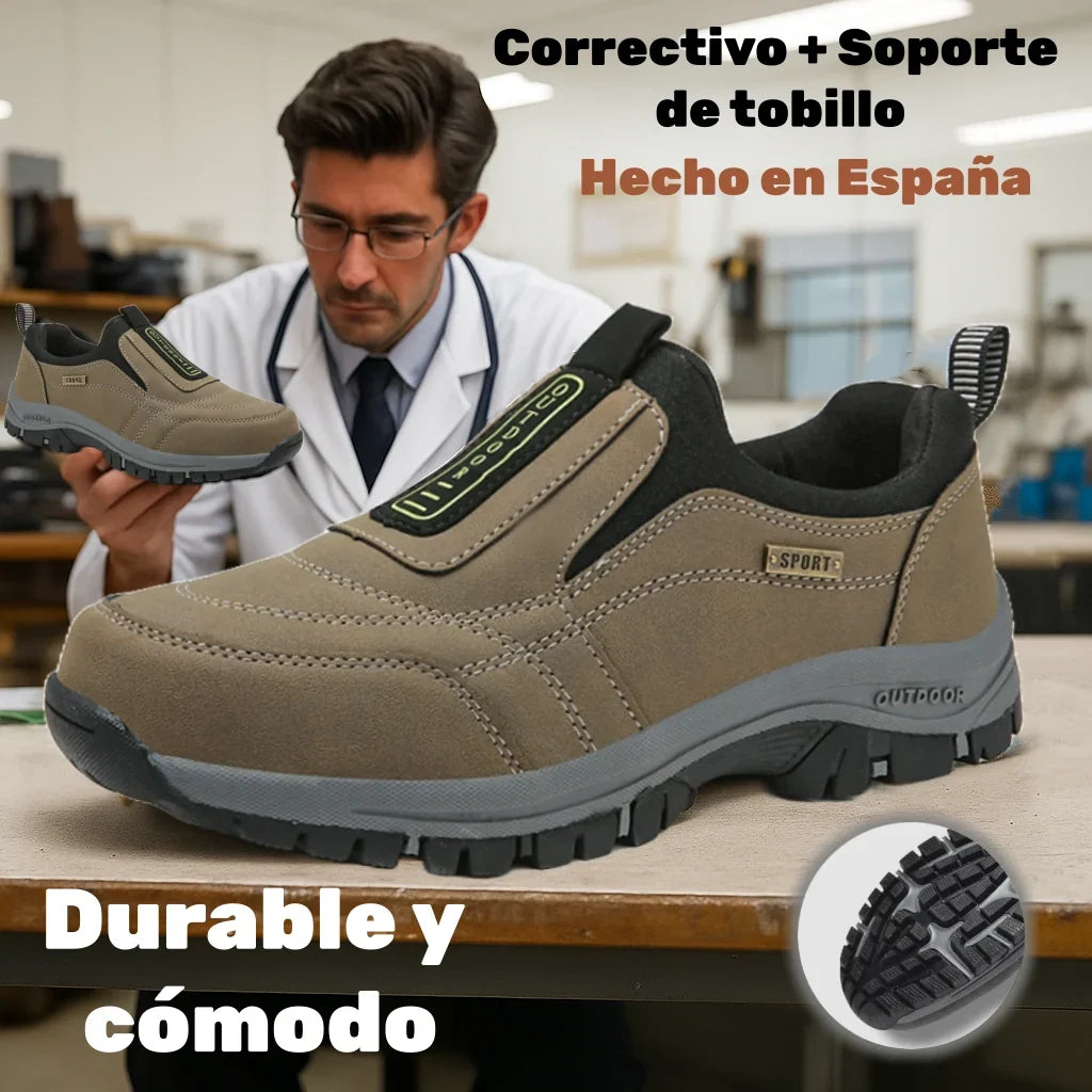 🎁 Zapatillas de senderismo ortopédicas de moda — Ante cosido a mano 👟 Impermeables y antideslizantes ✅ Soporte para el arco del pie — Caminar cómodamente.