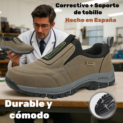 🎁 Zapatillas de senderismo ortopédicas de moda — Ante cosido a mano 👟 Impermeables y antideslizantes ✅ Soporte para el arco del pie — Caminar cómodamente.