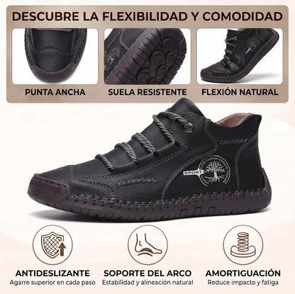 🔥 50% OFF | Zapatos de Piel de Becerro Premium: Soporte de Arco, Impermeables y Antideslizantes. ¡Camina sin esfuerzo!