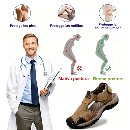 Bstoora|【⏰Nuevas sandalias para hombre, ¡50% de descuento hoy!】 Fabricadas en piel de vacuno de primera calidad, estas sandalias son cómodas, transpirables y alivian la fatiga del pie. Una opción ideal para el verano.