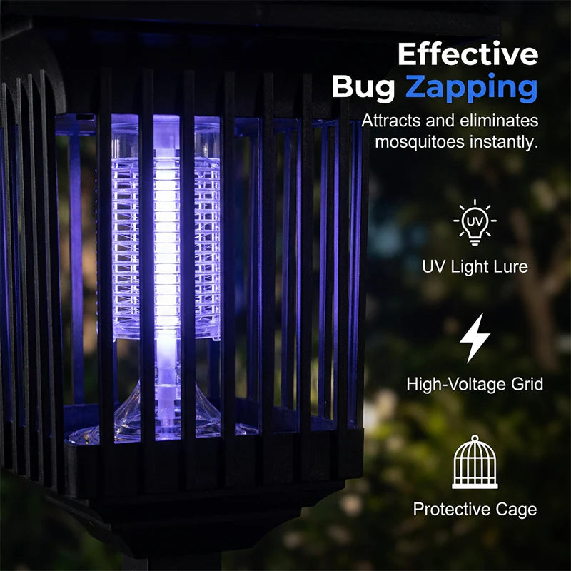 🔥50% Kedvezmény🏷️☀️ Napelemes szúnyogriasztó, 🦟 kettős LED-világítással, 🌙 automatikus nappal-éjszaka funkcióval – kertbe, teraszra✨