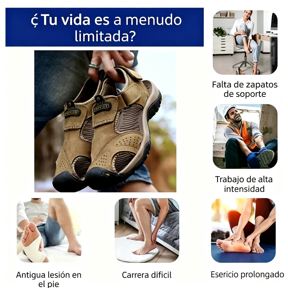 Bstoora|【⏰Nuevas sandalias para hombre, ¡50% de descuento hoy!】 Fabricadas en piel de vacuno de primera calidad, estas sandalias son cómodas, transpirables y alivian la fatiga del pie. Una opción ideal para el verano.