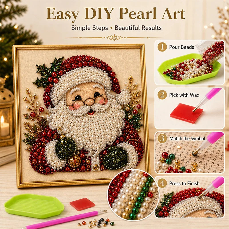🎄 Karácsonyi Gyöngy és Strassz Festőkészlet – Kézműves DIY Foglalkozás Gyerekeknek és Felnőtteknek
