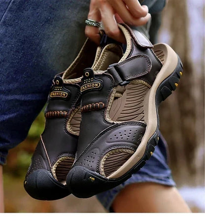 Bstoora|【⏰Nuevas sandalias para hombre, ¡50% de descuento hoy!】 Fabricadas en piel de vacuno de primera calidad, estas sandalias son cómodas, transpirables y alivian la fatiga del pie. Una opción ideal para el verano.