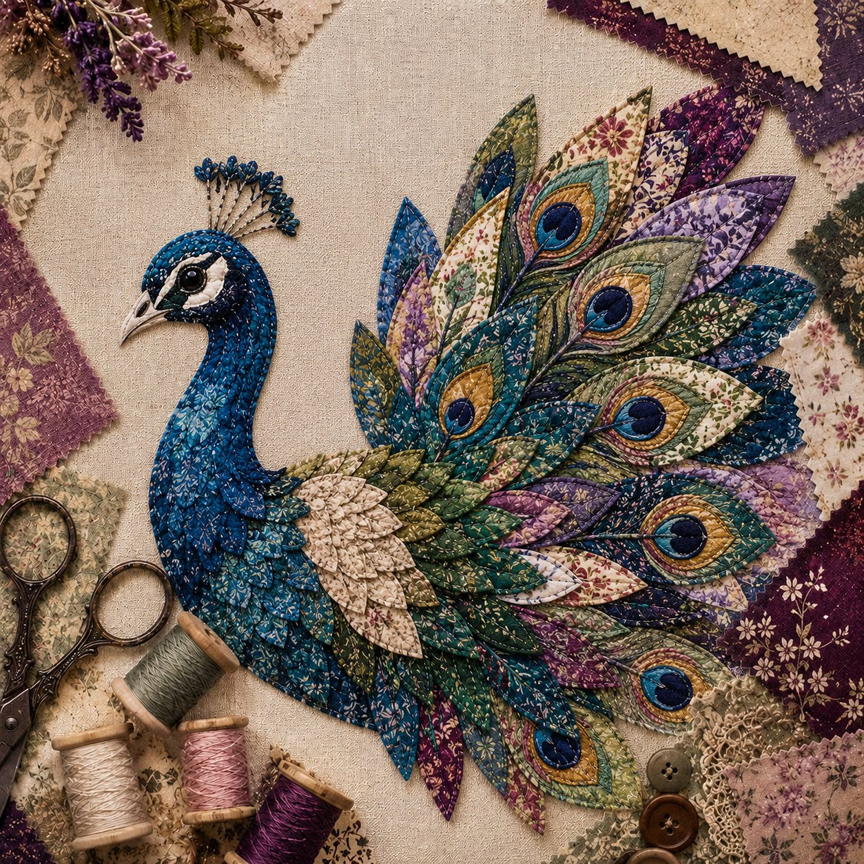 3D Patchwork Madár DIY Kézműves Készlet – Szövetből Készült Élő Madár Alkotás