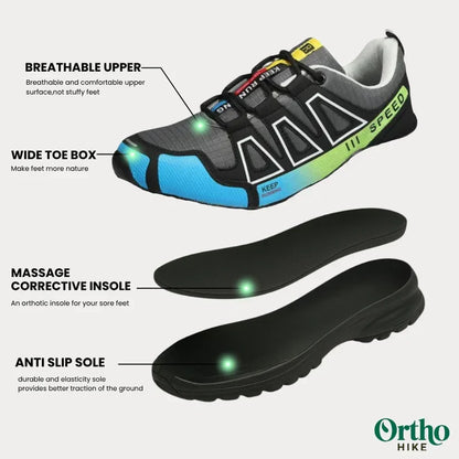 🎉¡Último día! ¡50% de descuento!✅ Zapatos ortopédicos adecuados para personas con problemas en los pies, zapatos de senderismo con soporte que brindan apoyo al arco, alivian el dolor articular y de los pies, son antideslizantes y cómodos.