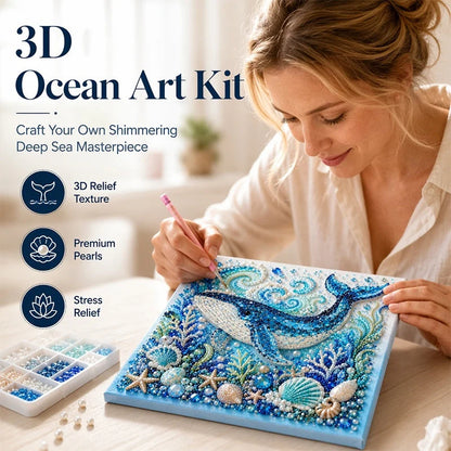 🎨 Kreatív Tengeri Élőlények DIY Gyöngykép-Festő Készlet