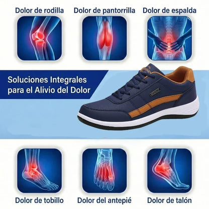 🎁 Oferta especial: 50% de descuento 🎁 Zapatos ortopédicos de cuero para hombre — Cosidos a mano 👟 Impermeables y antideslizantes ✅ Soporte para el arco del pie — Cómodos para caminar