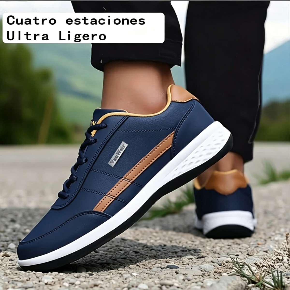 🎁 Oferta especial: 50% de descuento 🎁 Zapatos ortopédicos de cuero para hombre — Cosidos a mano 👟 Impermeables y antideslizantes ✅ Soporte para el arco del pie — Cómodos para caminar