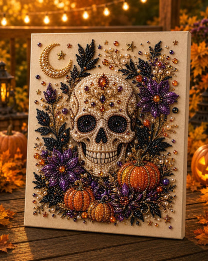 🎃 Halloween Gyöngy Mozaik DIY Készlet – Illeszd és helyezd el a gyöngyöket, festési tudás nem szükséges!