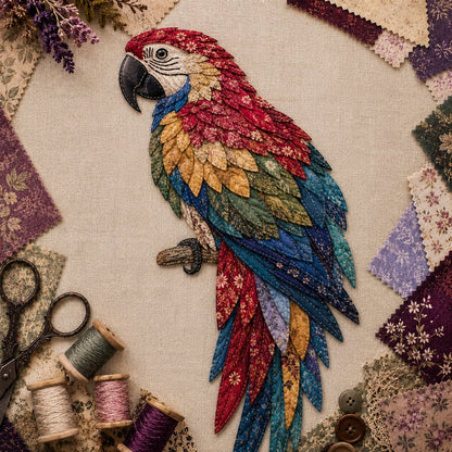 3D Patchwork Madár DIY Kézműves Készlet – Szövetből Készült Élő Madár Alkotás