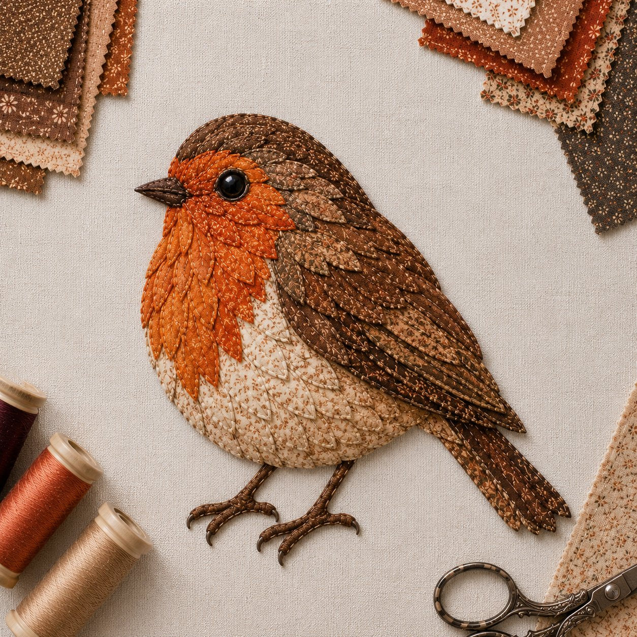 3D Patchwork Madár DIY Kézműves Készlet – Szövetből Készült Élő Madár Alkotás