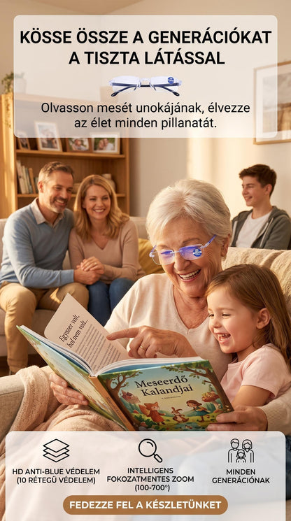 🔥1+1 ingyenes🔍👀 Közelre és távolra is éles látás | Öntérfókuszú olvasószemüveg👓