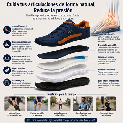¡Último día con un 70% de descuento! ⏰ bstoora® | Alivio del dolor de pies y la fascitis: calzado ortopédico cómodo y transpirable.