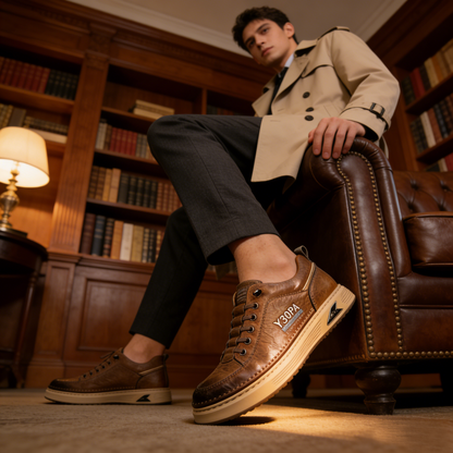 Bstoora® 【⏰¡Hoy a mitad de precio! ⚡】Zapatos de piel española hechos a mano | Elegantes y refinados | Cómodos y transpirables | Alivian el dolor de pies | Acompañan al hombre en cada paso