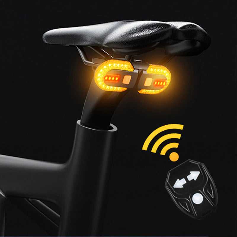🚴 Kerékpáros Vezeték Nélküli Hátsó Lámpa 🔦 Távirányítóval, Tölthető, Vízhatálló – Biztonságos Éjszakai Kerékpározáshoz
