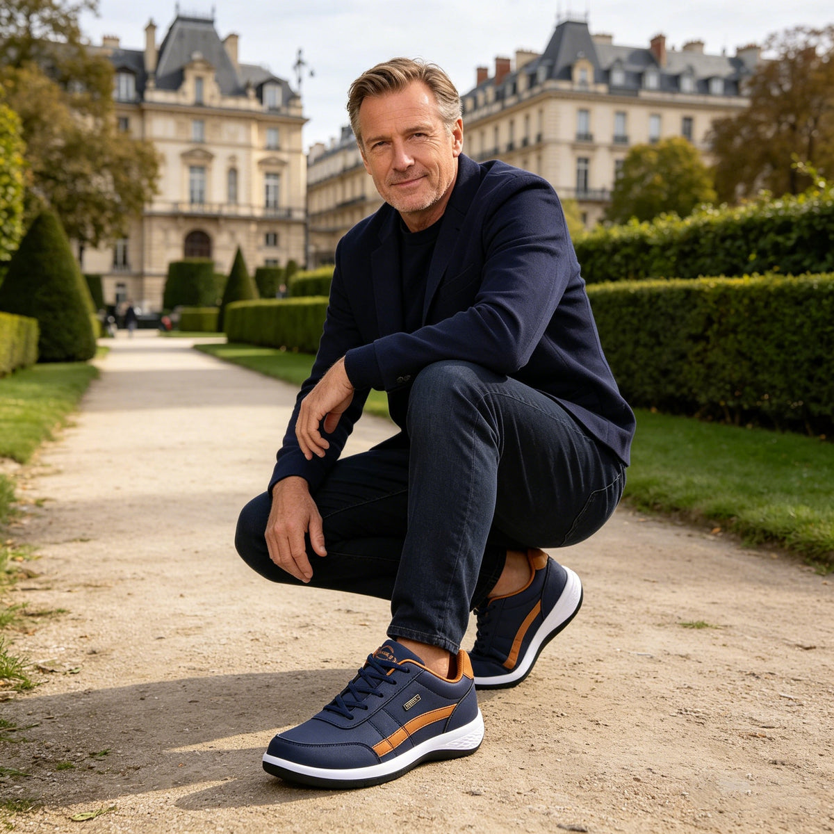 🎁 Oferta especial: 50% de descuento 🎁 Zapatos ortopédicos de cuero para hombre — Cosidos a mano 👟 Impermeables y antideslizantes ✅ Soporte para el arco del pie — Cómodos para caminar