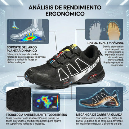 🎉¡Último día! ¡50% de descuento!✅ Zapatos ortopédicos adecuados para personas con problemas en los pies, zapatos de senderismo con soporte que brindan apoyo al arco, alivian el dolor articular y de los pies, son antideslizantes y cómodos.