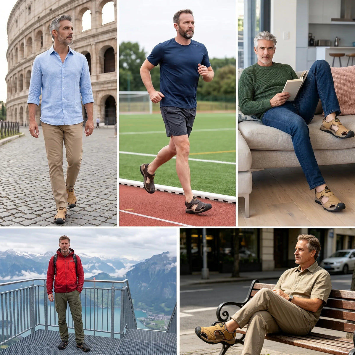 Bstoora|【⏰Nuevas sandalias para hombre, ¡50% de descuento hoy!】 Fabricadas en piel de vacuno de primera calidad, estas sandalias son cómodas, transpirables y alivian la fatiga del pie. Una opción ideal para el verano.