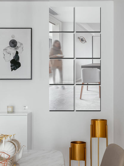 Öntapadós tükrök HD tisztasággal (8 darab, 30×30 cm) | MIRRAZE 4+4 INGYEN