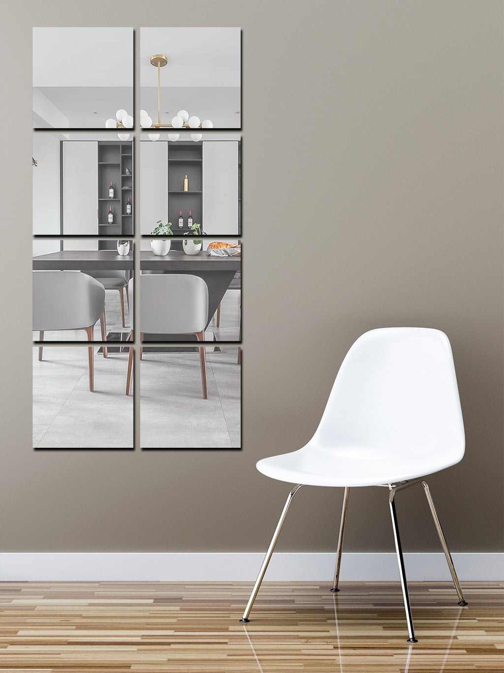 Öntapadós tükrök HD tisztasággal (8 darab, 30×30 cm) | MIRRAZE 4+4 INGYEN