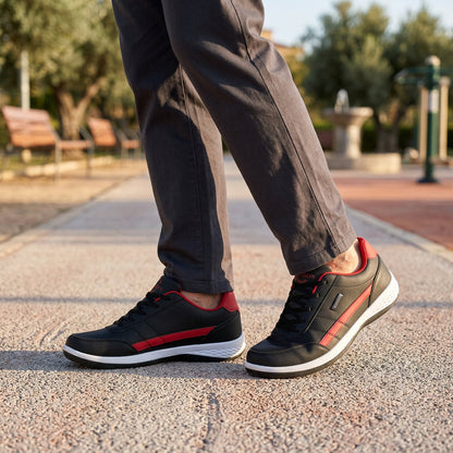 🎁 Oferta especial: 50% de descuento 🎁 Zapatos ortopédicos de cuero para hombre — Cosidos a mano 👟 Impermeables y antideslizantes ✅ Soporte para el arco del pie — Cómodos para caminar