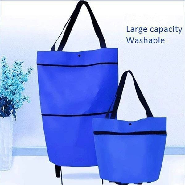 ✨2 az 1-ben bevásárlószatyor, összecsukható zöld szatyor – Tökéletes bevásárláshoz! 🛍️💪