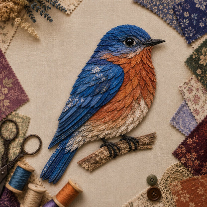 3D Patchwork Madár DIY Kézműves Készlet – Szövetből Készült Élő Madár Alkotás