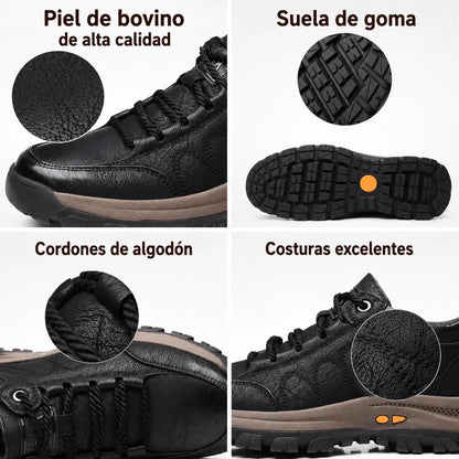 🎁Último día para un 50% de descuento, ¡no te lo pierdas!⏰Hecho de piel de becerro australiana🐂Soporte para el pie: alivia el dolor de pies✅Impermeable y antideslizante, cómodo para caminar.
