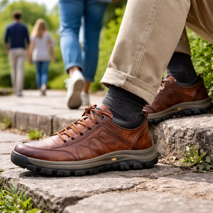 🎁Oferta por tiempo limitado: 50% de descuento🔴Zapatos de cuero genuino de alta calidad🦶Alivian el dolor de pies y la fascitis plantar - Impermeables y antideslizantes✅Disponibles en varias tallas