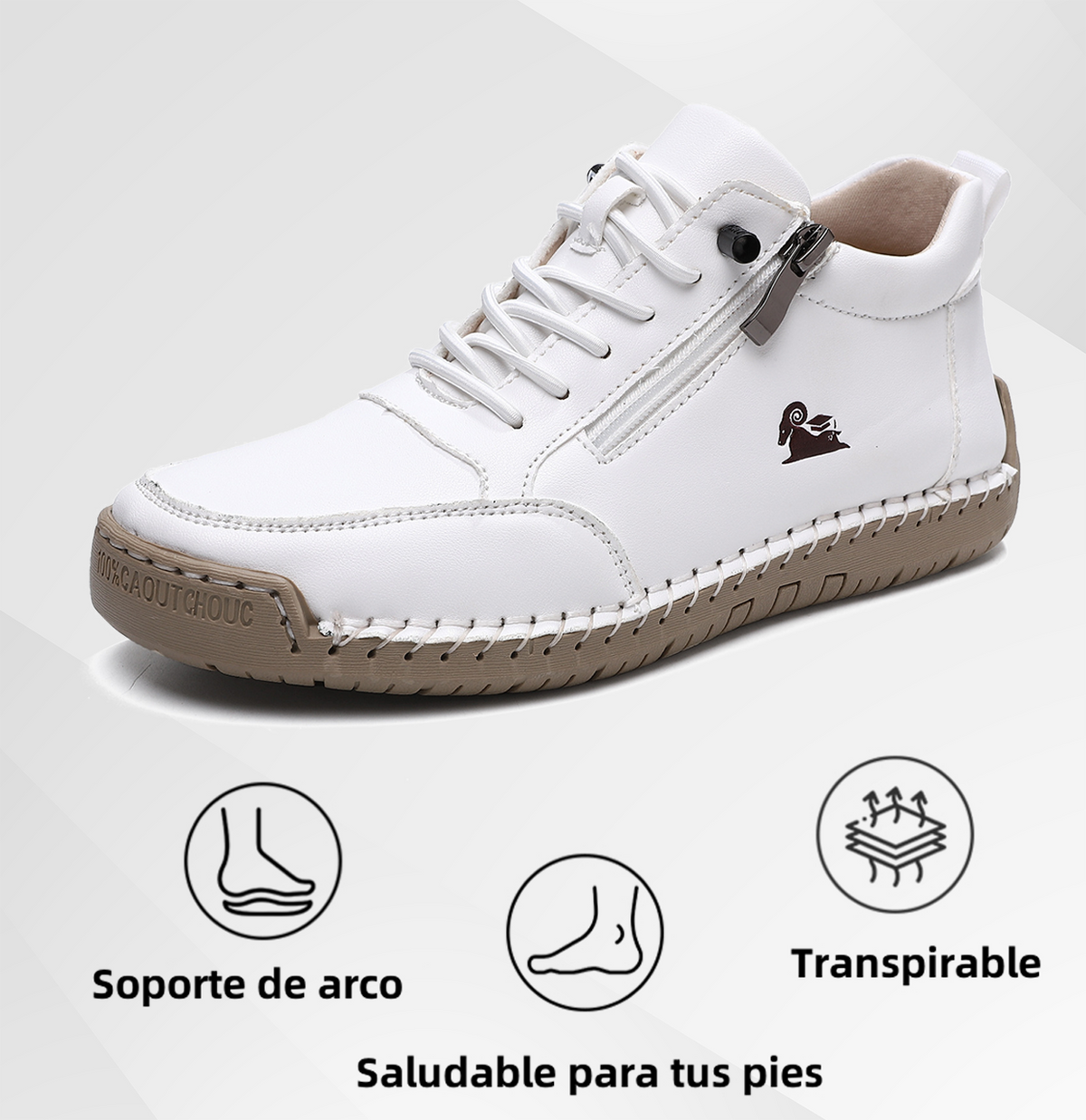 🔥 -50% DTO. | Zapatos Ergonómicos de Piel Premium 👞 Antideslizantes e Impermeables ✅Soporte Plantar, Unisex