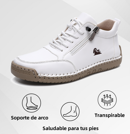 🔥 -50% DTO. | Zapatos Ergonómicos de Piel Premium 👞 Antideslizantes e Impermeables ✅Soporte Plantar, Unisex