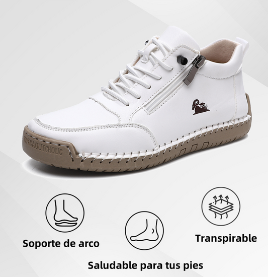 🔥 -50% DTO. | Zapatos Ergonómicos de Piel Premium 👞 Antideslizantes e Impermeables ✅Soporte Plantar, Unisex